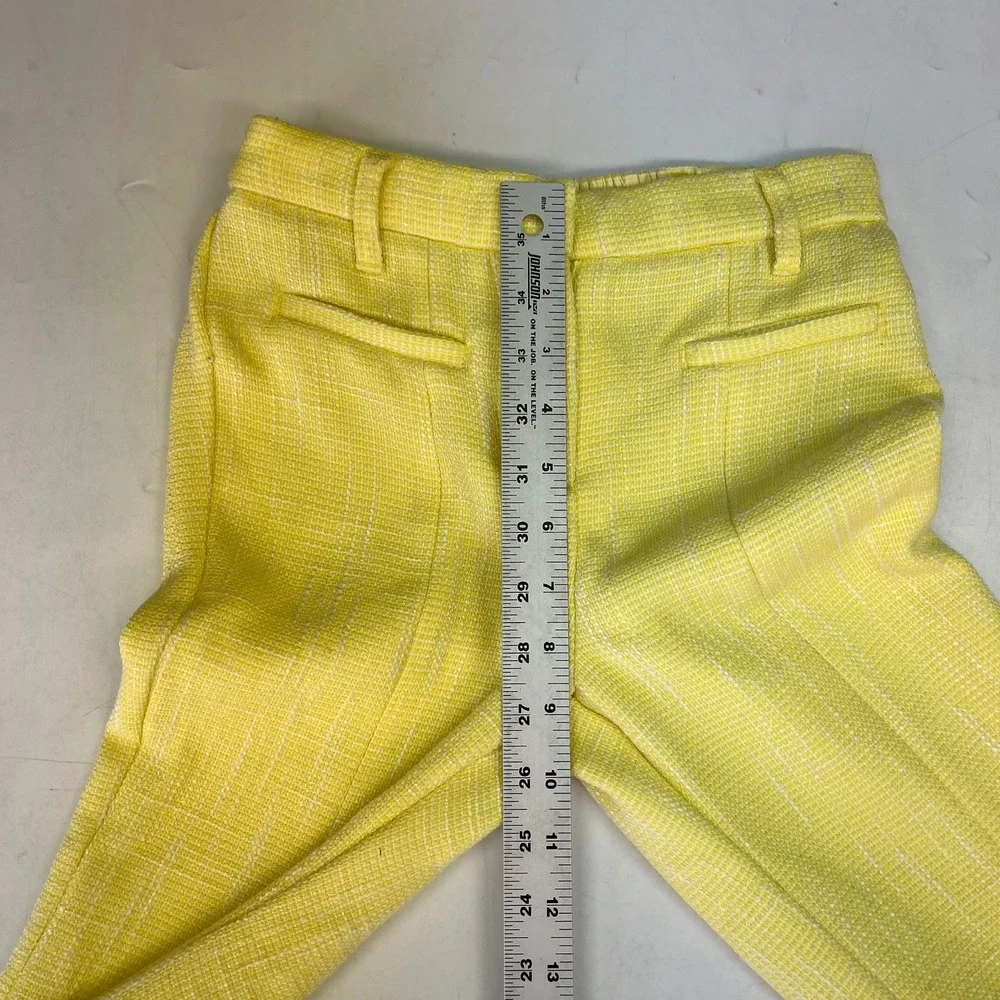 Truce Kids Yellow Textured Tweed 2-Piece Set Cropped Cami and Flare Pants Size S